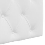 vidaXL Tête de lit suspendue Avec lumière LED Blanc Tissu