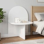 vidaXL Table de chevet Blanc brillant 48 x 49 x 65 cm