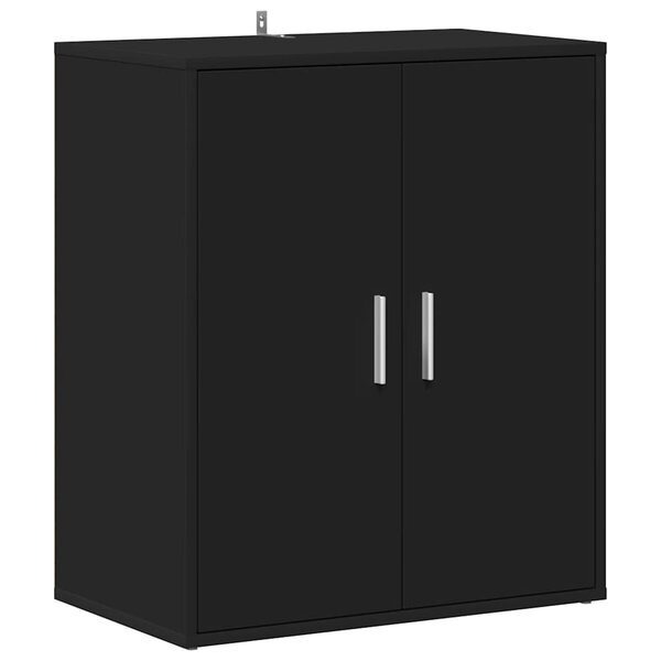 vidaXL Armoire à chaussures Noir 60x35x70 cm Bois d’ingénierie