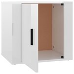 vidaXL Tables de chevet 2 Pièces Blanc brillant 50x39x47 cm