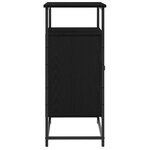 Buffet vidaXL Noir Chêne 69x35x80 cm Bois d'ingénierie et Acier