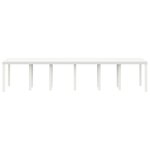 vidaXL Table de Jardin Blanc 350 x 100 x 73 cm polyrotin