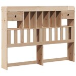 vidaXL Lit bibliothèque sans matelas 140x200 cm bois massif de pin