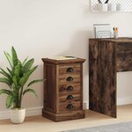 vidaXL Commode avec tiroir Naturel 35 x 30 x 60 cm Bois de teck massif