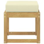 vidaXL Banc de Jardin Blanc 43 x 43 x 45 cm Bois d'Acacia Massif