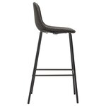 vidaXL Ensemble de bar 3 Pièces Tissu Gris foncé