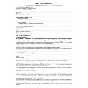 Dossier Location Commerciale - Vert - X 5 - Exacompta