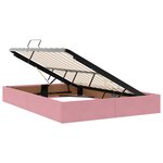 vidaXL Cadre de lit ottoman avec stockage Rose 140 x 190 cm Velours