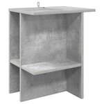 vidaXL Table basse Gris béton 40 x 30 x 49 cm Bois d'ingénierie