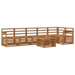 vidaXL Ensemble de canapé d'angle 7 Pièces Naturel Bois d'Acacia Massif