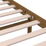 vidaXL Cadre de lit sans matelas marron miel bois massif 200x200 cm