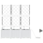 vidaXL Pots de jardin Blanc 120 x 40 x 142 cm Acier