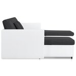 Vidaxl canapé-lit extensible à 4 places similicuir blanc