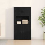 vidaXL Haut meuble Chêne noir 80 x 33 x 150 cm Bois d'ingénierie