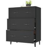 vidaXL Buffet noir 69 5x34x90 cm bois d'ingénierie