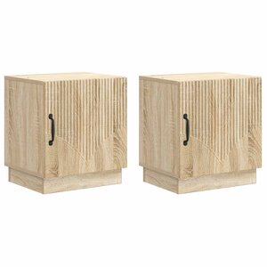 vidaXL Table de chevet 2 Pièces Chêne Sonoma 43 x 34 5 x 47 cm