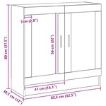 vidaXL Bibliothèque chêne artisanal 82 5x30 5x80 cm bois d'ingénierie