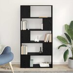 vidaXL Centre de divertissement Noir 80 x 24 x 155 cm