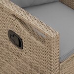 vidaXL Banc de jardin Beige et Gris clair 105 x 60 x 112 cm