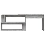 vidaXL Bureau d'angle Sonoma gris 200x50x76 cm Bois d'ingénierie