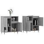 vidaXL Buffets 2 Pièces sonoma gris bois d'ingénierie