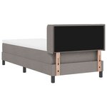 vidaXL Lit à ressorts avec matelas Taupe 200 x 100 cm Polyester