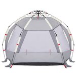 vidaXL Tente de plage 2 personnes gris libération rapide imperméable