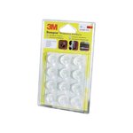 Blister de 6 bumpon pastilles anti-bruit/anti-glisse rond 22 3 mm 3m