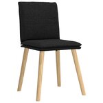 vidaXL Chaises à manger lot de 6 noir tissu
