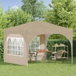 vidaXL Tente de fête pop-up 290 x 290 x 245 cm Crème