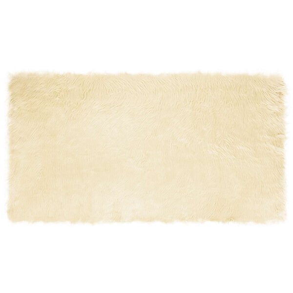 vidaXL Tapis en fausse Tafalla Crème 80 x 150 cm Polyester