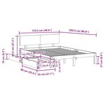 vidaXL Cadre de lit avec tiroirs sans matelas blanc 120x200 cm