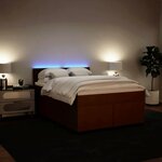 vidaXL Sommier à lattes de lit avec matelas Rose 160x200 cm Velours