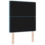 vidaXL Tête de Lit LED Bleue Foncée 80 cm en Velours