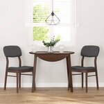 vidaXL Chaises à manger coussins 2 Pièces marron bois massif caoutchouc