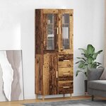 vidaXL Haut Armoire Bois Ancien 69 5 x 34 x 180 cm Bois d'ingénierie