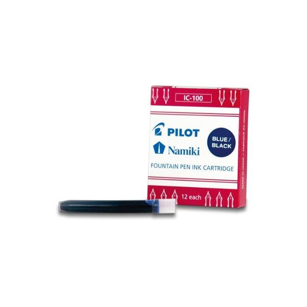 Etui de 12 Cartouches d'encre Namiki IC-100 pour Stylo Capless Bleu nuit PILOT