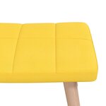 vidaXL Chaise à bascule avec tabouret Jaune moutarde Tissu