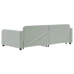 vidaXL Lit de jour avec lit gigogne gris clair 100x200 cm velours