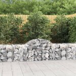 vidaXL Paniers à gabions arqués 12 Pièces 200x50x60/80 cm Fer galvanisé