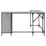 Bureau table poste de travail meuble d'ordinateur informatique étude sonoma 141 x 141 x 75 cm bois d'ingénierie gris 02_0023961