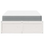 vidaXL Lit avec matelas blanc 120x190 cm bois massif de pin