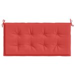 vidaXL Coussin de banc de jardin rouge 100x50x3 cm tissu oxford