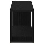 Bibliothèque vidaXL noire en chêne  100x24x32 cm  en bois d'ingénierie