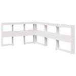 vidaXL Lit bibliothèque sans matelas blanc 120x200 cm bois pin massif