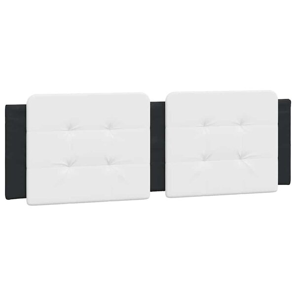 vidaXL Coussin de tête de lit Zadar blanc et noir 160 cm similicuir