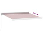 vidaXL Auvent manuel rétractable bordeaux 350x250 cm