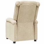 vidaXL Fauteuil inclinable Crème Tissu