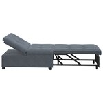 vidaXL Canapé-lit 3-en-1 en velours gris foncé