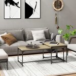 vidaXL Tables basses 2 Pièces Chêne sonoma Bois d'ingénierie